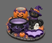 Halloween Witch Cat Organizer STL File for 3D Print - Preview image 2