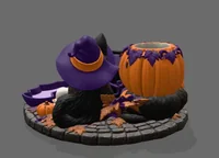 Halloween Witch Cat Organizer STL File for 3D Print - Preview image 6