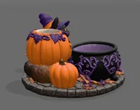 Halloween Witch Cat Organizer STL File for 3D Print - Preview image 7