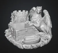 Griffin Treasure Chest Key Organizer STL File for 3D Print - Preview image 9
