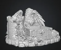 Griffin Treasure Chest Key Organizer STL File for 3D Print - Preview image 11
