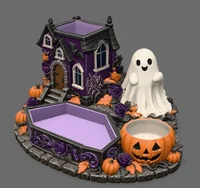 Halloween Haunted House Organizer STL File for 3D Print - Preview image 4