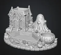 Halloween Haunted House Organizer STL File for 3D Print - Preview image 8