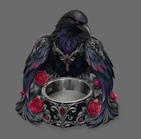 Gothic Raven Candle Holder STL File for 3D Print - Preview image 4