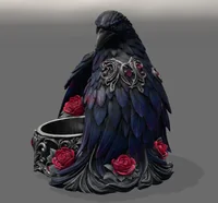 Gothic Raven Candle Holder STL File for 3D Print - Preview image 5