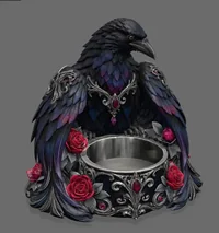 Gothic Raven Candle Holder STL File for 3D Print - Preview image 8