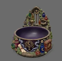 Violet Witch Cauldron Organizer with Potion Bottles STL File for 3D Print - Preview image 3
