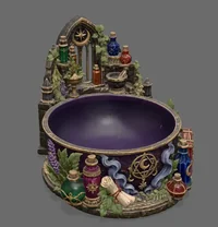 Violet Witch Cauldron Organizer with Potion Bottles STL File for 3D Print - Preview image 5
