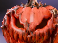 Evil Jack-o'-Lantern Pumpkin – Halloween 3D Model | Print STL/3MF + Game GLB/FBX LODs - Preview image 6