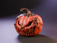 Evil Jack-o'-Lantern Pumpkin – Halloween 3D Model | Print STL/3MF + Game GLB/FBX LODs - Preview image 7