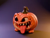 Pumpkin Mimic Maniac – Maniac Halloween Pumpkin Monster | STL 3MF OBJ FBX - Preview image 1