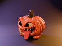 Pumpkin Mimic Maniac – Maniac Halloween Pumpkin Monster | STL 3MF OBJ FBX - Preview image 2