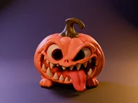 Pumpkin Mimic Maniac – Maniac Halloween Pumpkin Monster | STL 3MF OBJ FBX - Preview image 3