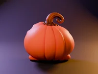 Pumpkin Mimic Crazy Drool – Drooling Halloween Pumpkin Monster | STL 3MF OBJ FBX - Preview image 5