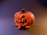 Pumpkin Mimic Evil – Evil Halloween Pumpkin Monster | STL 3MF OBJ FBX - Preview image 2