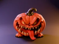Pumpkin Mimic Evil – Evil Halloween Pumpkin Monster | STL 3MF OBJ FBX - Preview image 3