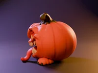 Pumpkin Mimic Evil – Evil Halloween Pumpkin Monster | STL 3MF OBJ FBX - Preview image 4
