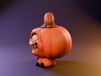 Pumpkin Mimic Base – Rigged Game-Ready Halloween Pumpkin Monster | FBX Rig + STL 3MF OBJ - Preview image 4