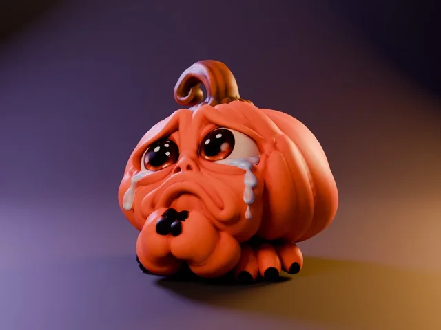 Pumpkin Mimic Crying – Crying Halloween Pumpkin Monster | STL 3MF OBJ FBX 3D model by Leonardo 3D