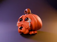 Pumpkin Mimic Crying – Crying Halloween Pumpkin Monster | STL 3MF OBJ FBX - Preview image 2