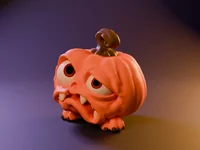 Pumpkin Mimic Dead Inside – Tired Halloween Pumpkin Monster | STL 3MF OBJ FBX - Preview image 2