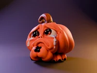 Pumpkin Mimics – Collection of 9 Halloween Pumpkin Monsters | Rigged Base + STL 3MF OBJ FBX - Preview image 8