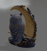 Garden Owl Sculpture STL File for 3D Print - Preview image 7