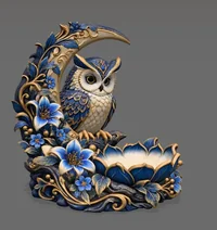 Garden Owl Sculpture STL File for 3D Print - Preview image 8