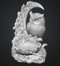 Garden Owl Sculpture STL File for 3D Print - Preview image 10