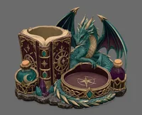 Turquoise Dragon Organizer STL File for 3D Print - Preview image 3