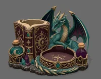 Turquoise Dragon Organizer STL File for 3D Print - Preview image 4