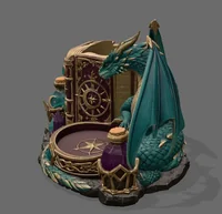 Turquoise Dragon Organizer STL File for 3D Print - Preview image 5