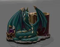 Turquoise Dragon Organizer STL File for 3D Print - Preview image 6