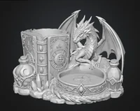 Turquoise Dragon Organizer STL File for 3D Print - Preview image 9