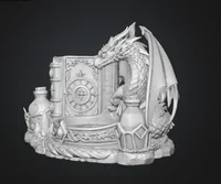 Turquoise Dragon Organizer STL File for 3D Print - Preview image 10
