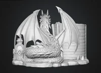 Turquoise Dragon Organizer STL File for 3D Print - Preview image 11