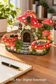 Whimsical Mushroom House Organizer STL File for 3D Print