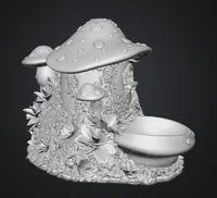 Whimsical Mushroom House Organizer STL File for 3D Print - Preview image 5