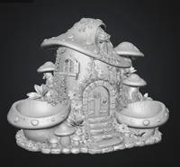 Whimsical Mushroom House Organizer STL File for 3D Print - Preview image 6