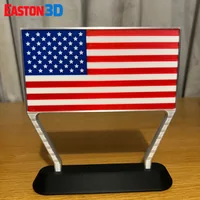 USA Flag + Stand + Fridge Holder STL + Bonus 3MF Flag - Preview image 2