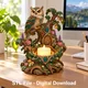Enchanted Owl Treehouse LED Candle Holder STL File for 3D Print