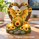 Golden Sunflower Dragon LED Tealight Holder STL File for 3D Print