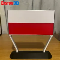 Polish Flag + Stand and Fridge Holder STL + 3MF Poland Flag - Preview image 2