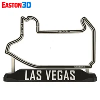 F1 LAS VEGAS Circuit & Display Stand - Includes layered STL and 3MF Flag - Preview image 2