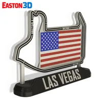 F1 LAS VEGAS Circuit & Display Stand - Includes layered STL and 3MF Flag - Preview image 3