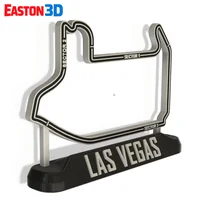 F1 LAS VEGAS Circuit & Display Stand - Includes layered STL and 3MF Flag - Preview image 4