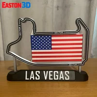 F1 LAS VEGAS Circuit & Display Stand - Includes layered STL and 3MF Flag - Preview image 5