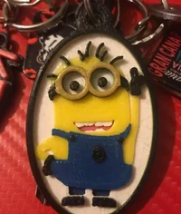 Minion Dave Keyring Keychain STL Model Multi-layer - Preview image 1
