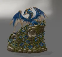 Blue and Gold Dragon Organizer STL File for 3D Print - Preview image 10