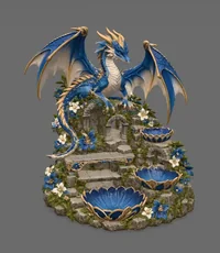 Blue and Gold Dragon Organizer STL File for 3D Print - Preview image 6